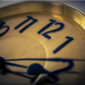 close up of an analogue clock