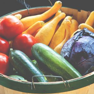 basket full of colorful vegetables
