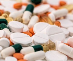 close up of pain pills