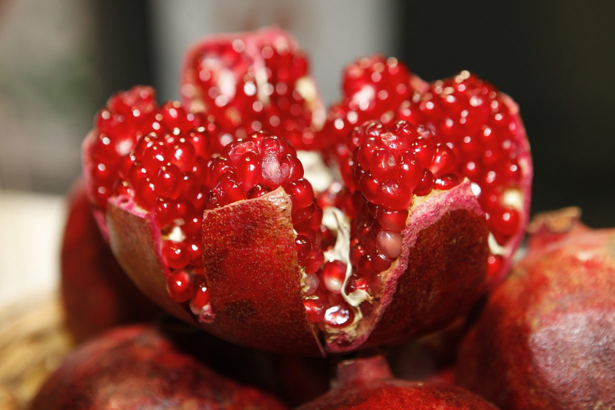 image of a pomegranate broken open
