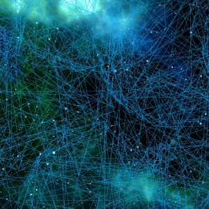 graphic image of a web or connected networks