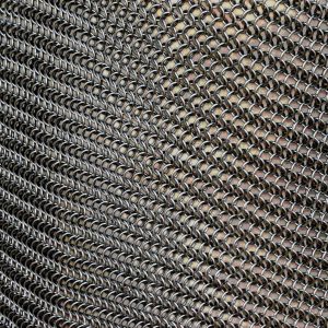 silver chainlink mesh