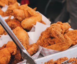 containers of fried chicken