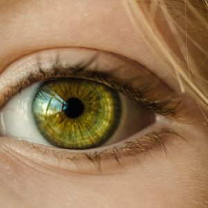 close up of a woman's eye