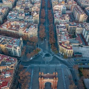 aerial view of Barcelona Spain