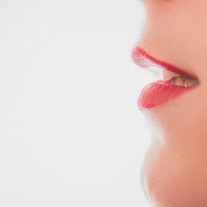 close up of a woman's mouth