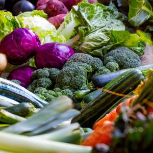 assorted vegetables laid out on table