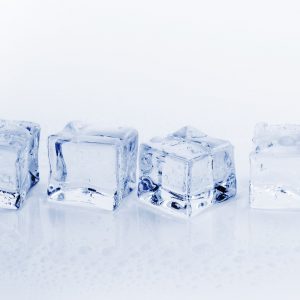 four ice cubes in a row