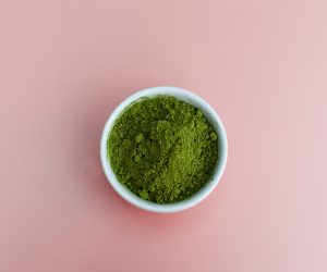 cup of powdered green tea
