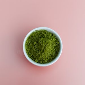 cup of powdered green tea