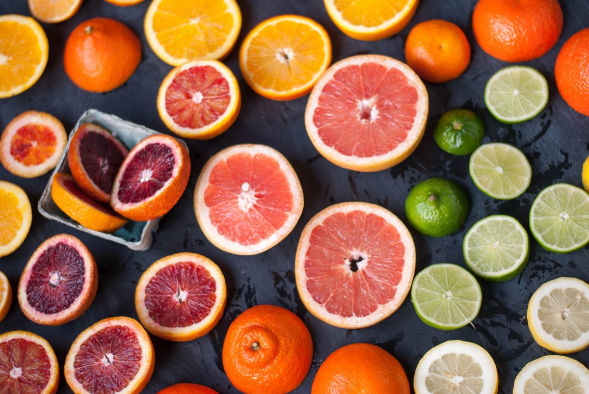 various citrus fruits sliced up