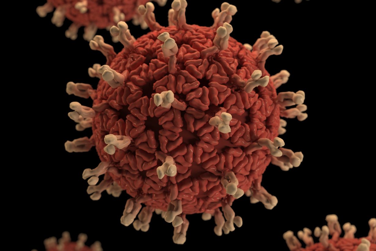 close up of a virus cell