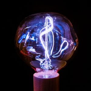 electrical bulb lit up