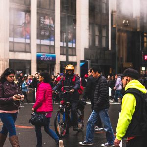 people walking on the street