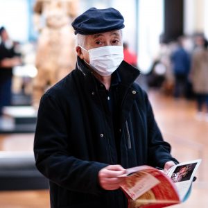 man wearing face mask