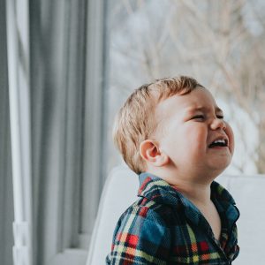 toddler crying