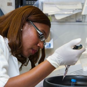 woman working in a science lab