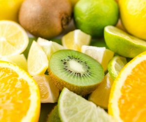 citrus fruits in yellow and green