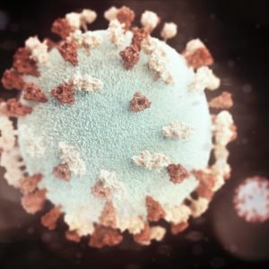 virus under a microscope
