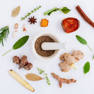 an array of various spices