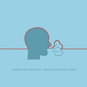 illustration from United Nations of a person coughing