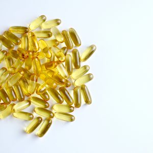 fish oil supplements in a pile