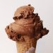 chocolate ice cream in a cone