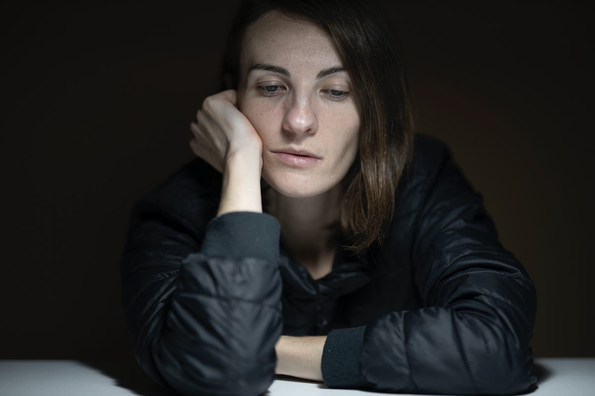 woman looking sad and depressed