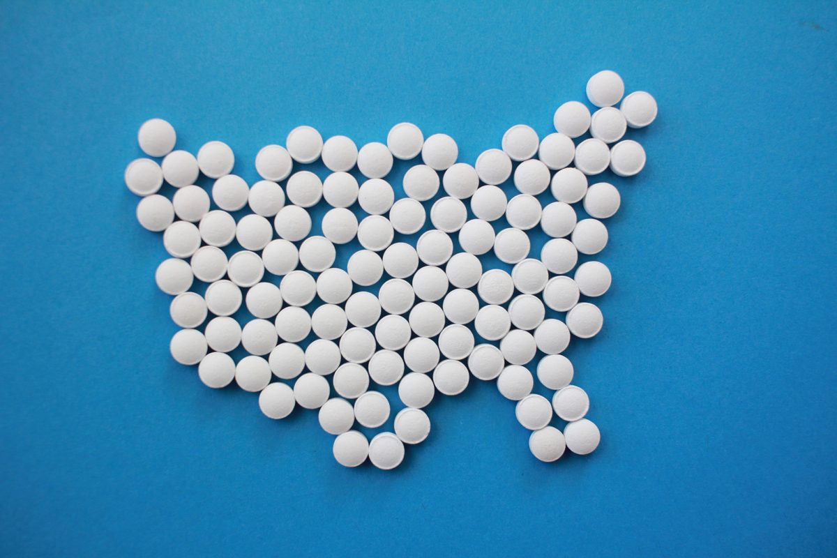 aspirin in the shape of the united states of america
