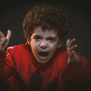 child throwing a tantrum