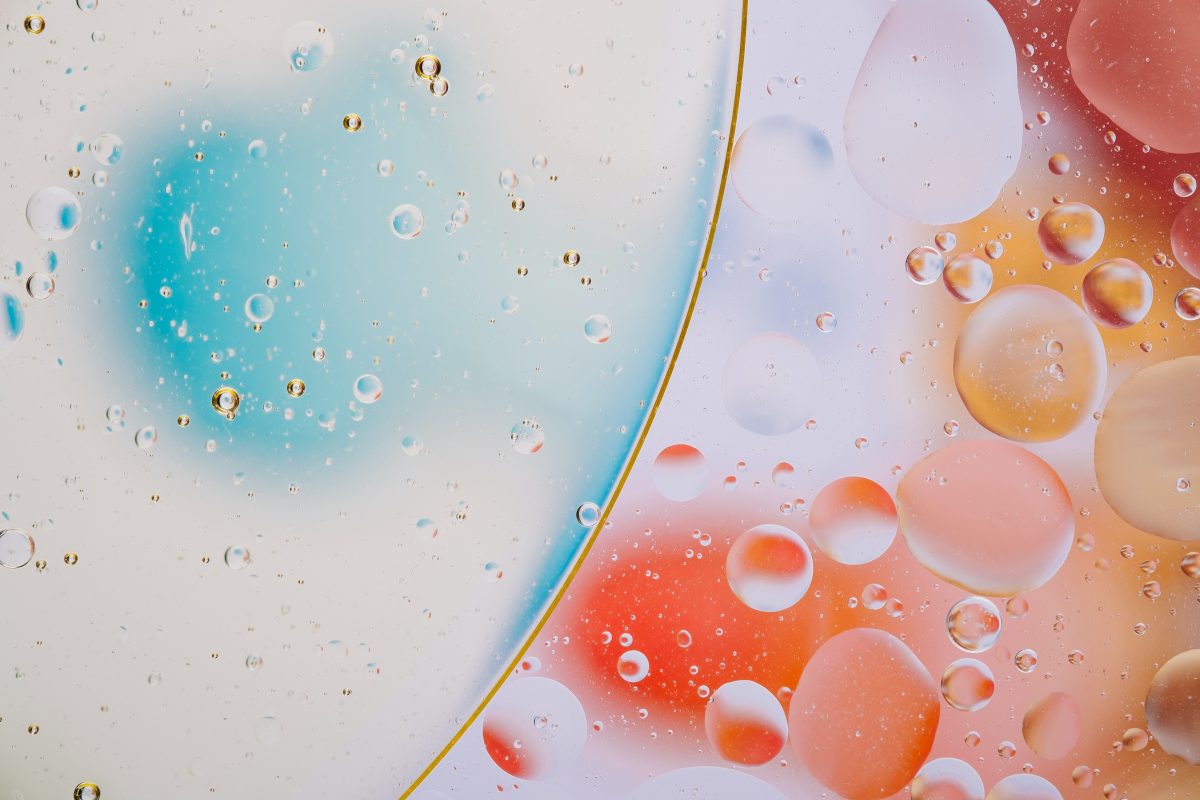 close up of bubbles