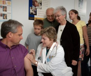 picture of a person getting a vaccination