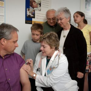 picture of a person getting a vaccination