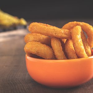 onion rings in a bowl