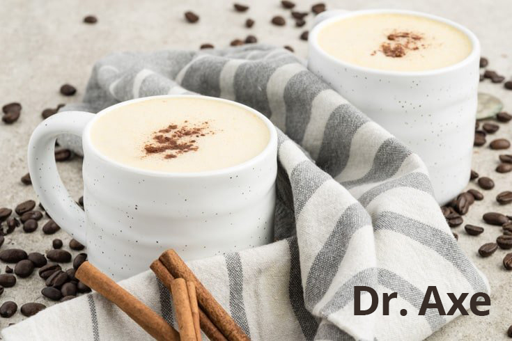pumpkin spice lattes in white mugs