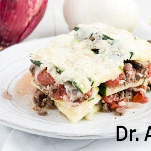 plate full of zucchini lasagna