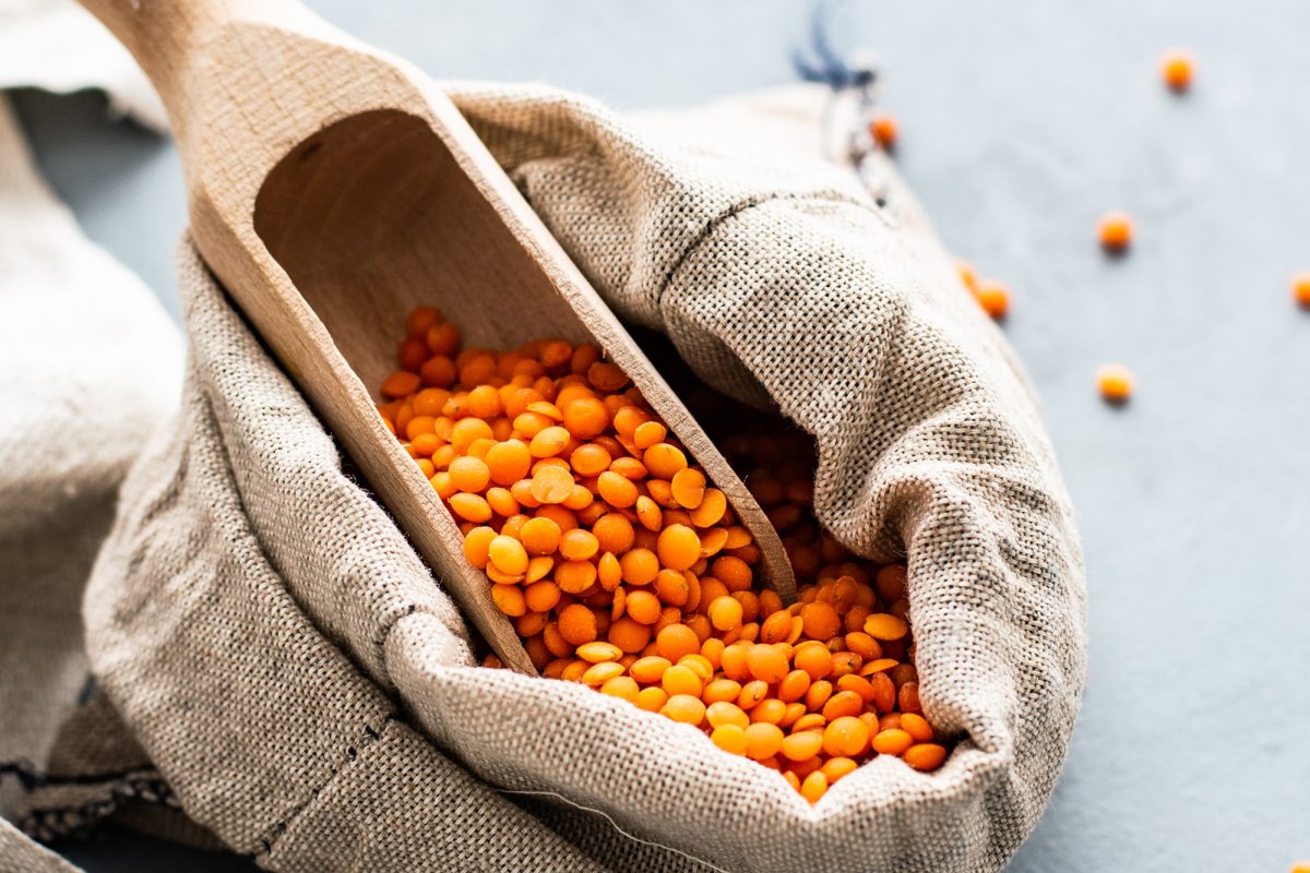 lentils in a bag