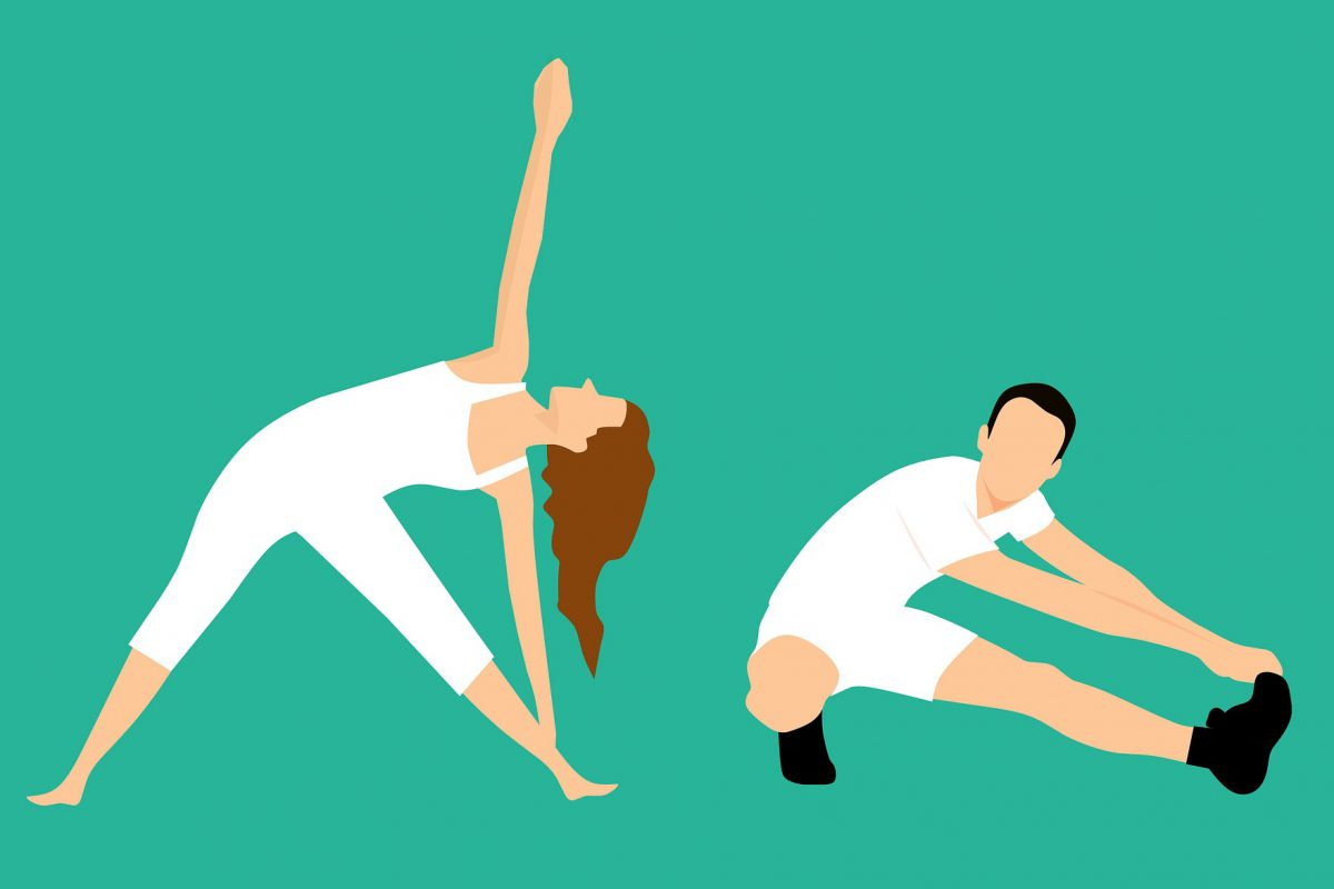 illustration of stretch poses