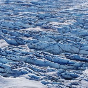 Credit Shunan Feng_Part of the Greenland Ice sheet with blackened ice caused by algae.